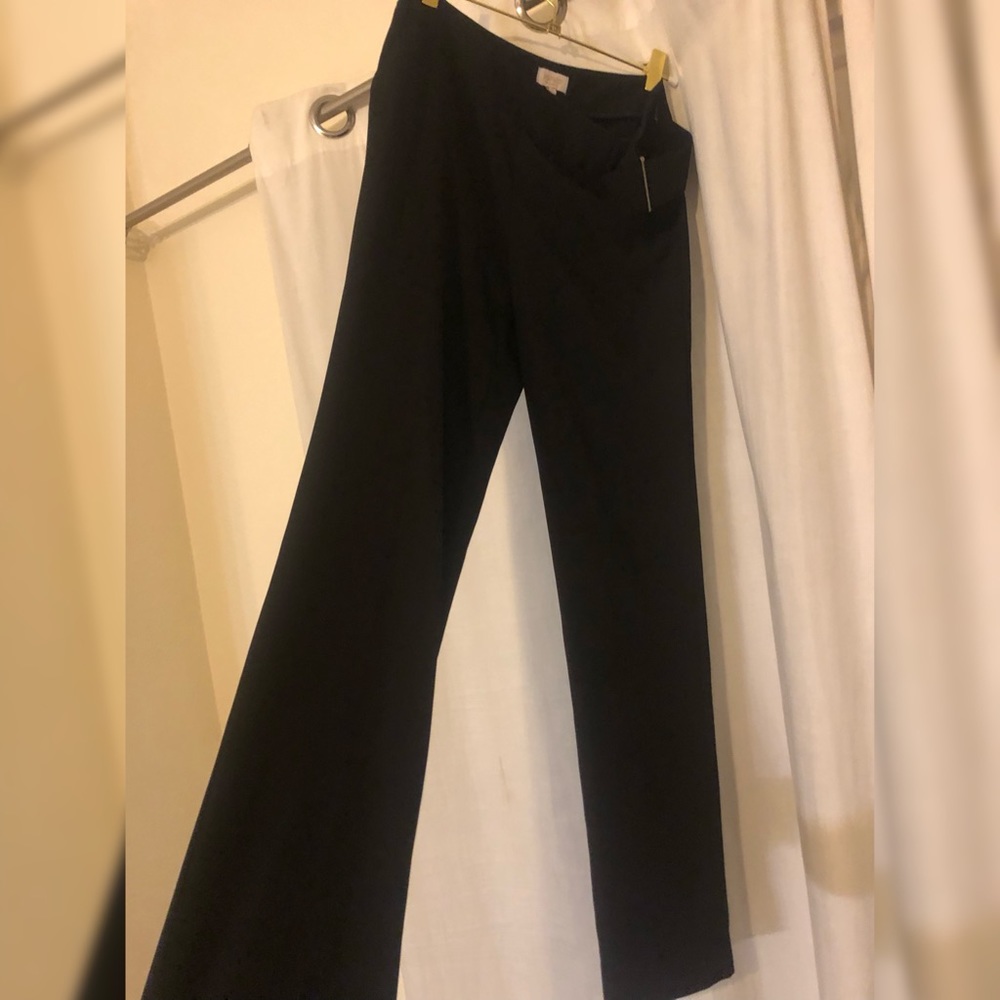 Black laundry dress pants with loop belt